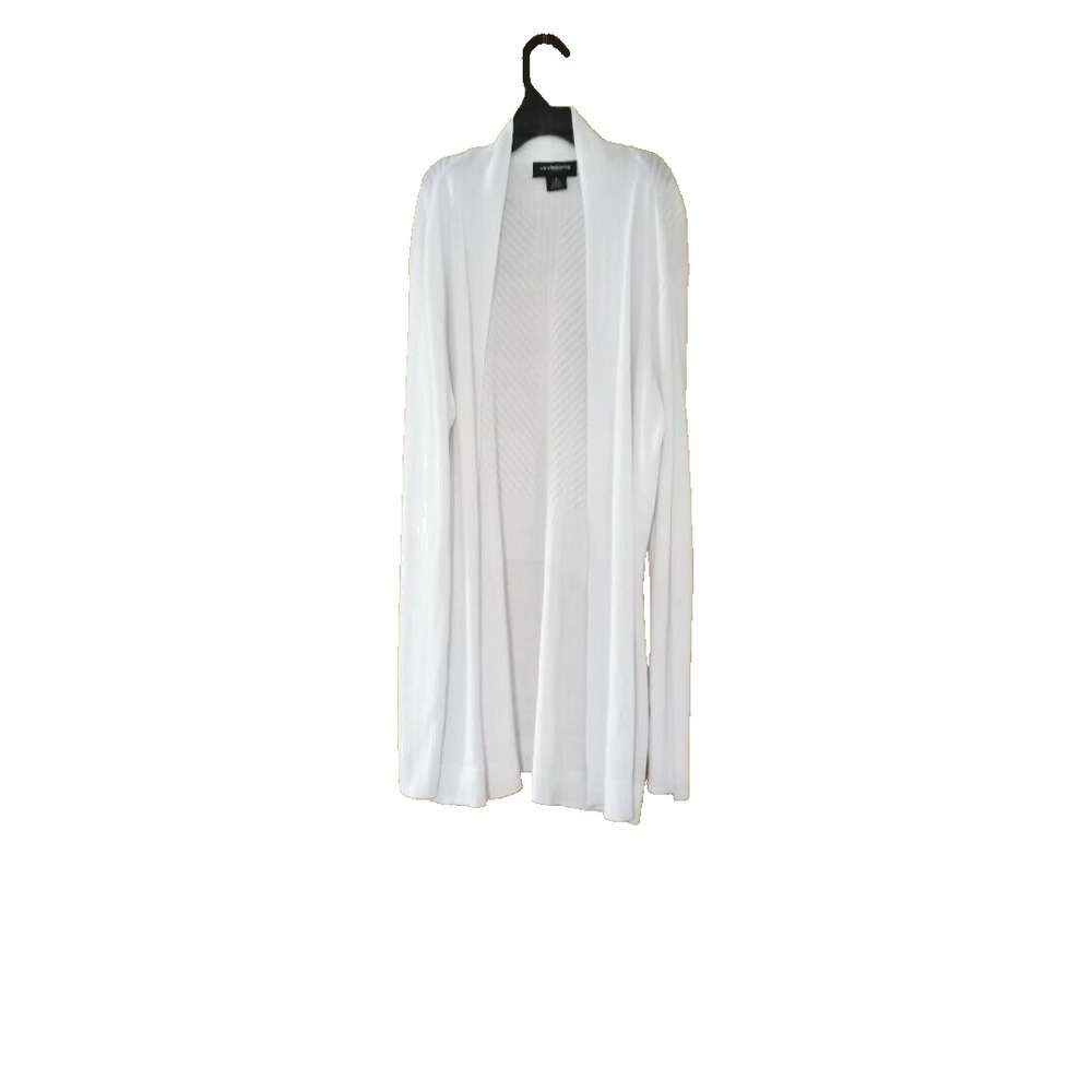 Liz Claiborne Woman's White Sweater Cardigan Size M Medium NWT Long‎ Sleeve